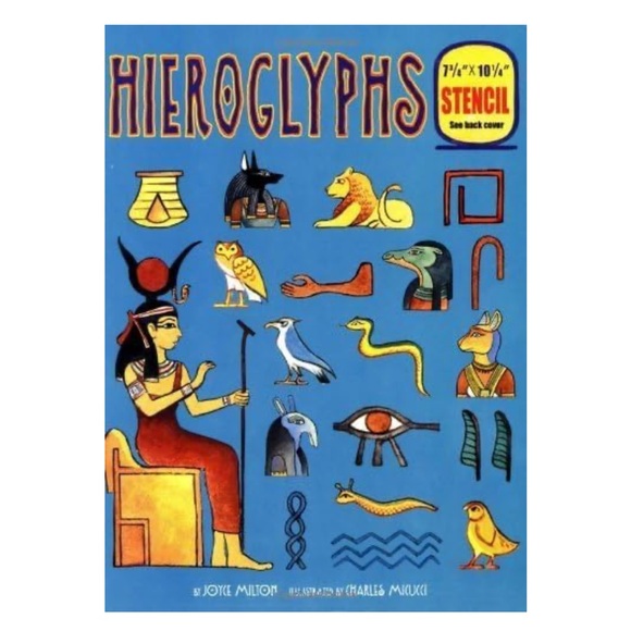 ✨NEW✨Hieroglyphs Book with Stencils - Picture 1 of 3